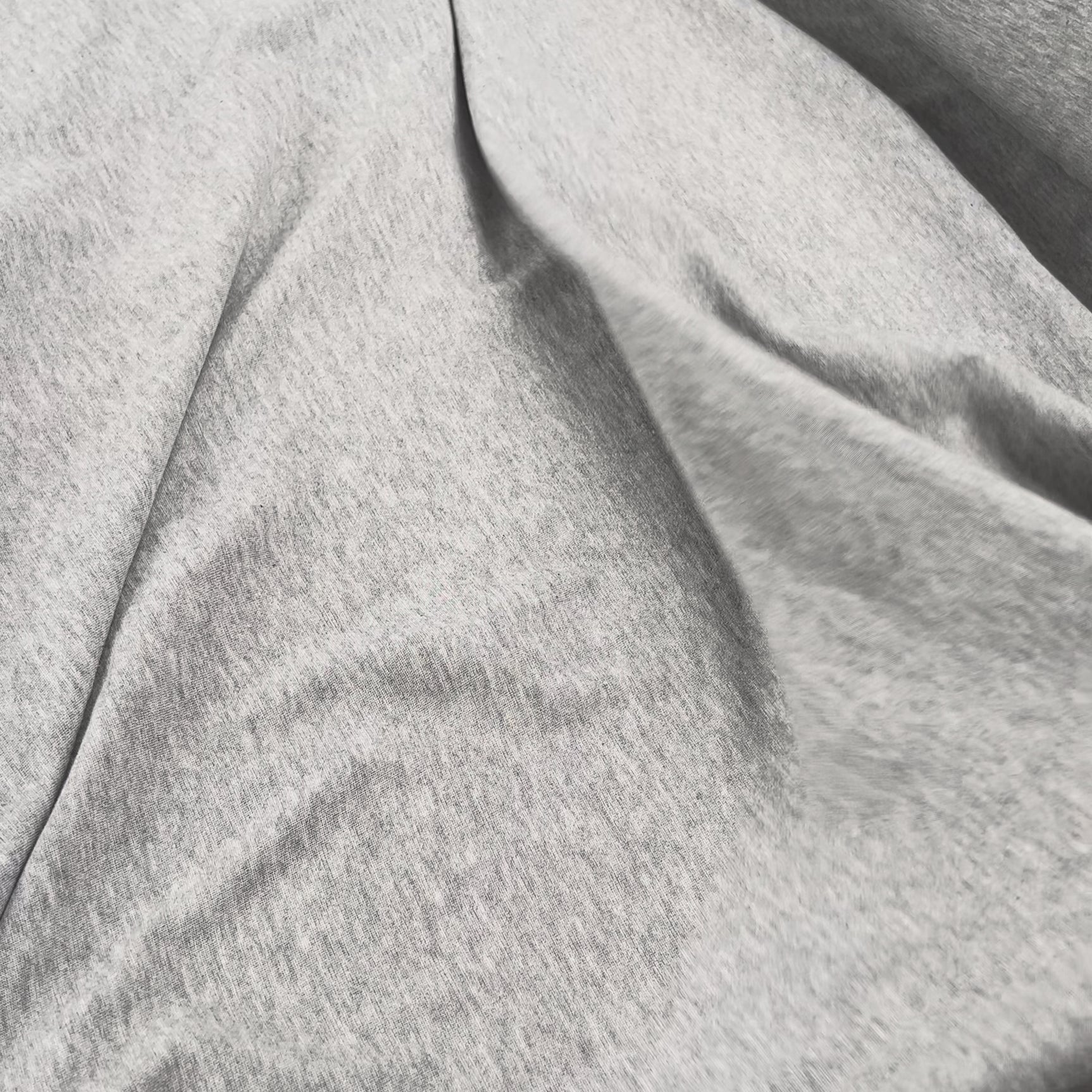 Superfine Cotton Jersey Silver Marl Steel Stretch Knit Jersey Fabric Video