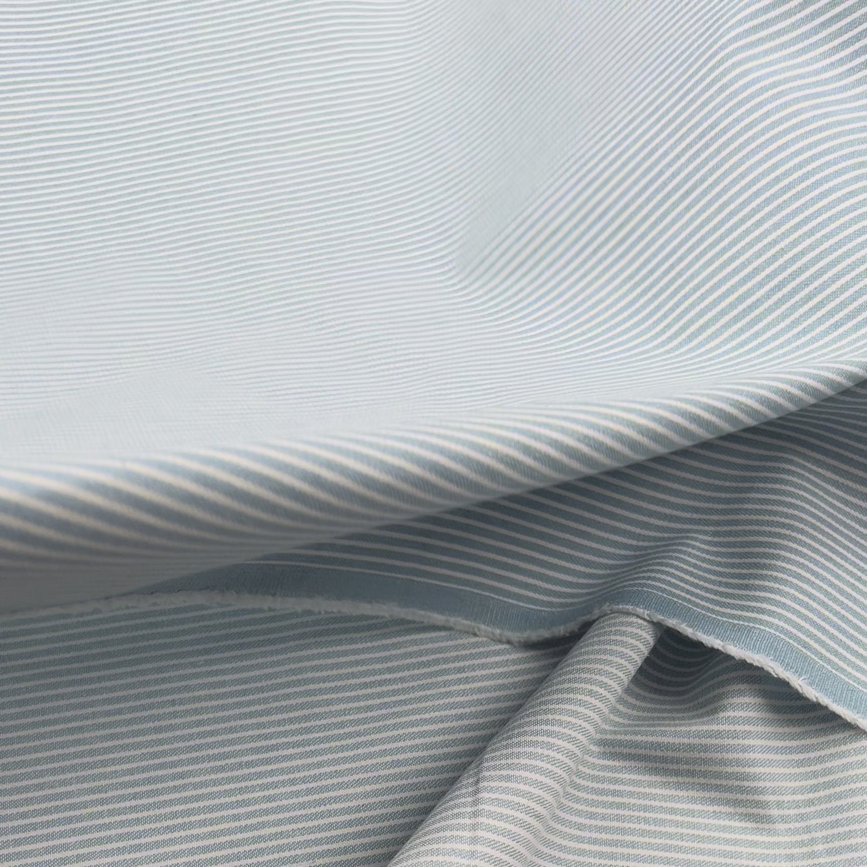 Skyline Denim Cotton Blue White Stripe Lightweight Woven Fabric Video