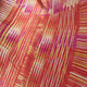 Striped Tangerine Magenta Silk Dress Fabric Silks of Italy - Tigri Video