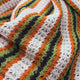 Polycotton Orange green Striped Crochet Fabric Cadiz - Cinnamon Stripe Video