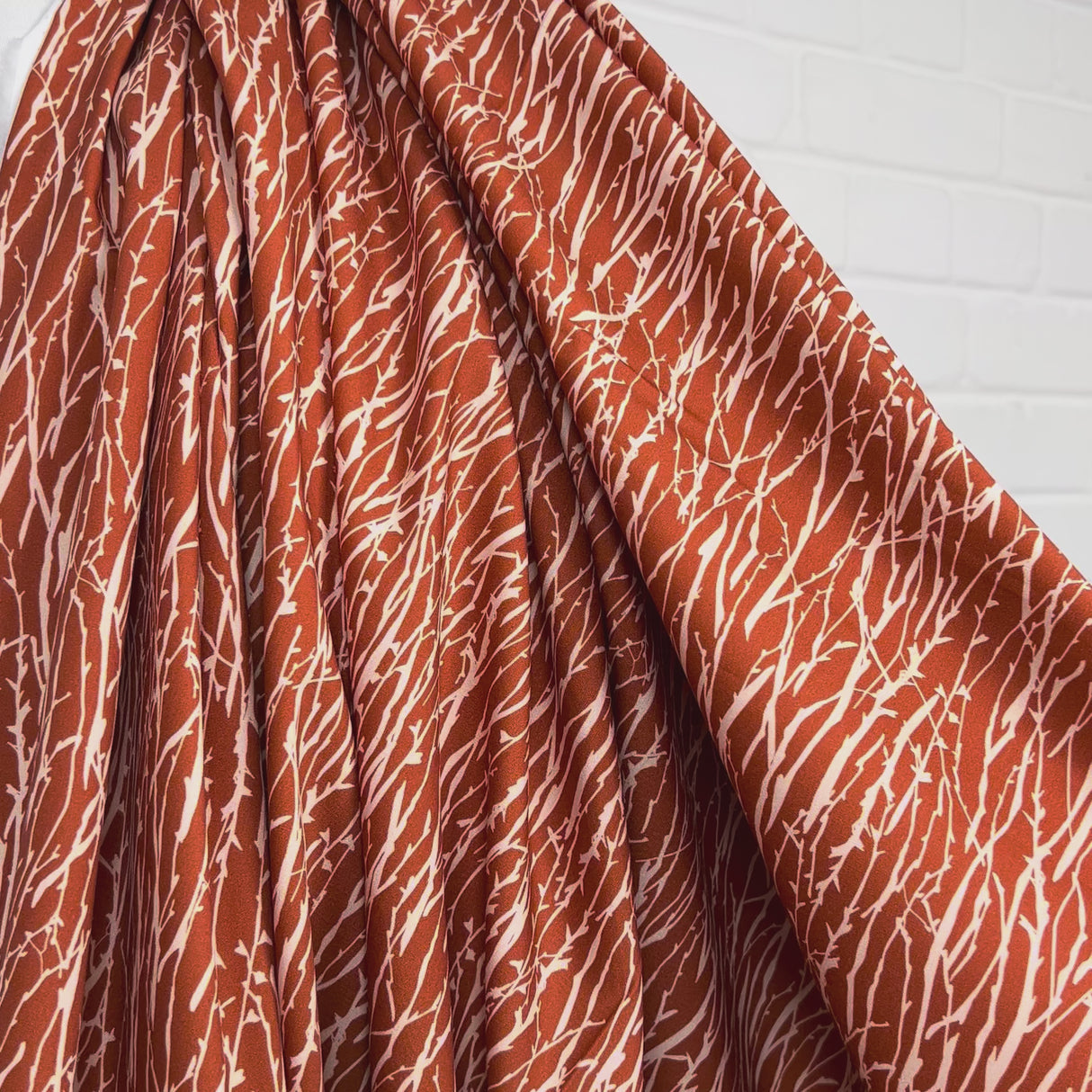 Rust Woodland Notions Cotton Fabric Dashwood Poplin Burnt Branches Video
