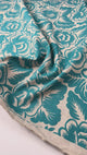 Designers Guild Aqua Floral Fabric DG Printed Linen Mix Rosario Video