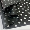 Printed PU Polyurethane - Polka - Black