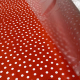 Printed PU Polyurethane - Polka - Red