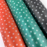 Printed PU Polyurethane - Polka - Green