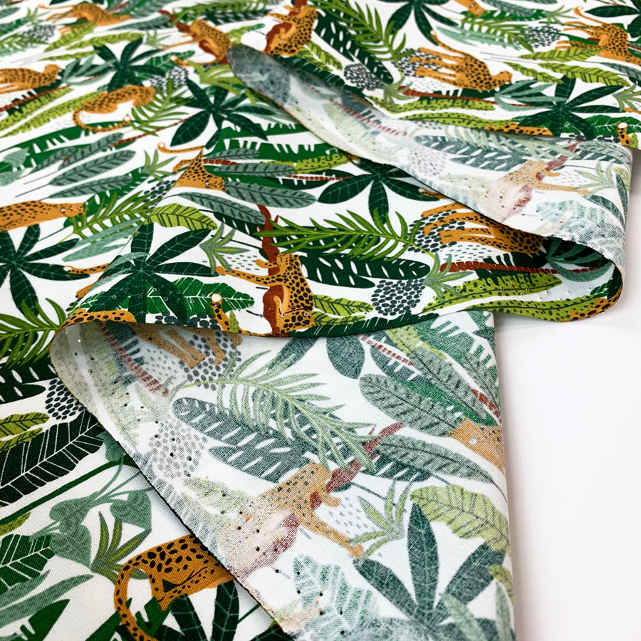 Poplin Print - Jungle Leopard
