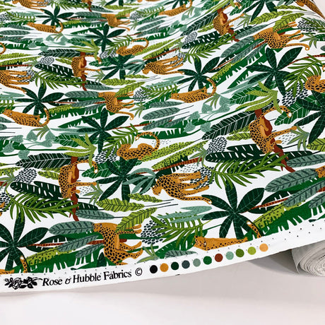Printed Cotton Poplin Rh Jungle Leopard Fabric Roll2
