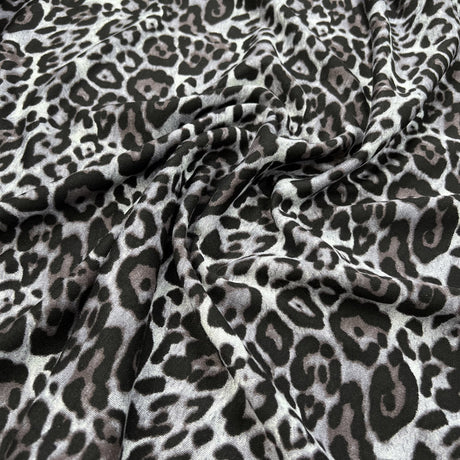 Printed Ponte - Leopard - Grey