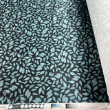 Printed Satin Lining - Leaf Blue