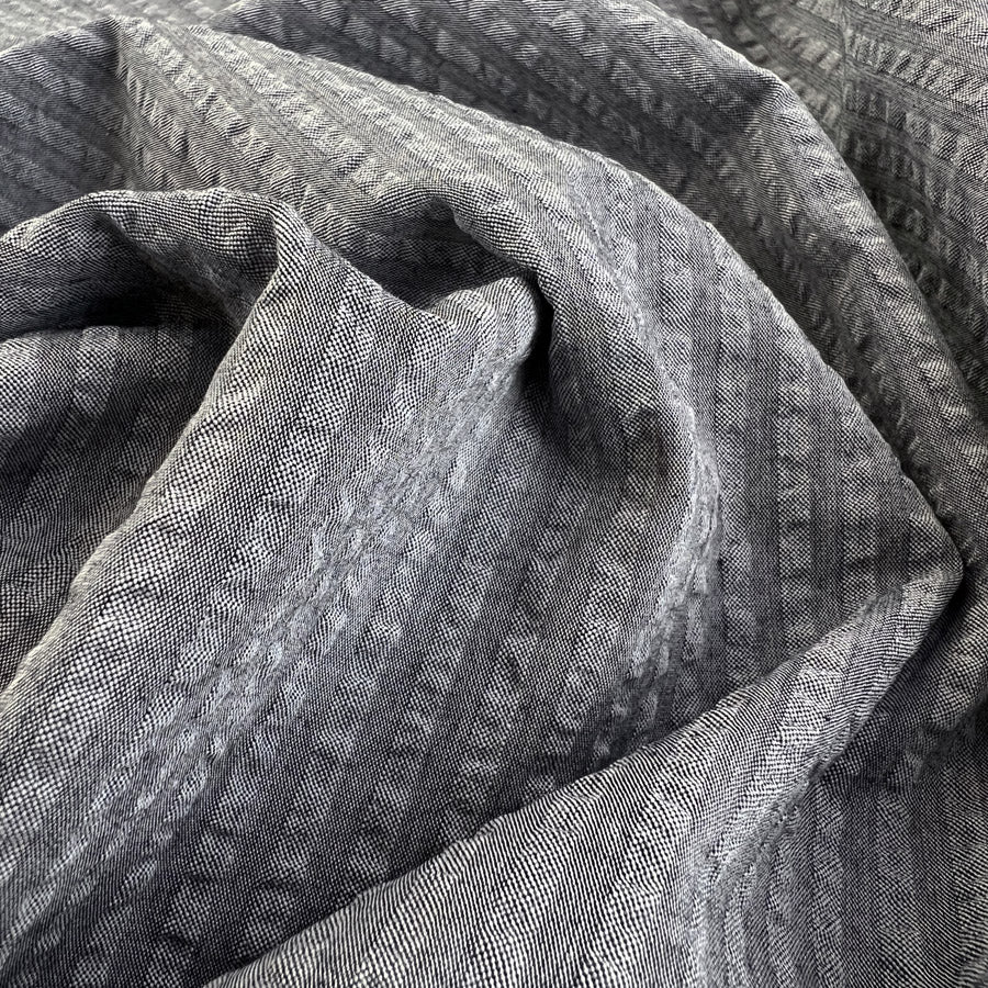 Remnant - Proper Seersucker - Grey (1m)