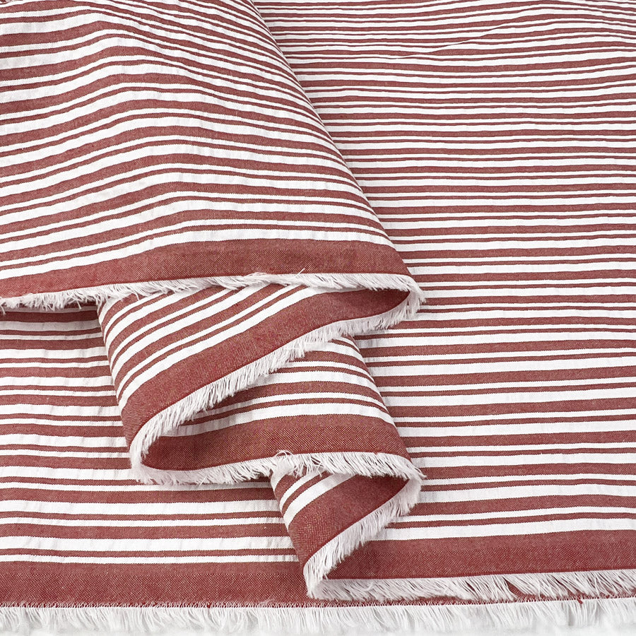 Proper Seersucker - Red Stripe