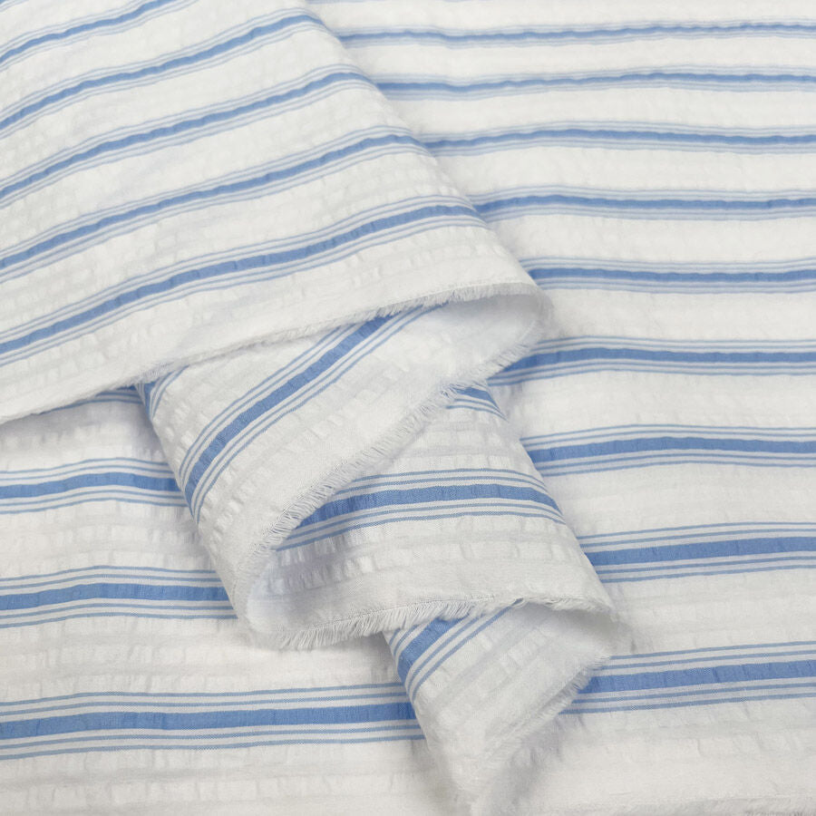 Proper Seersucker - Summer Sky Stripe