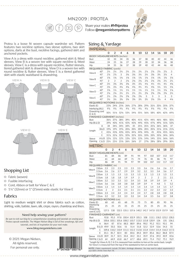 Megan Nielsen - Protea Capsule Wardrobe Pattern