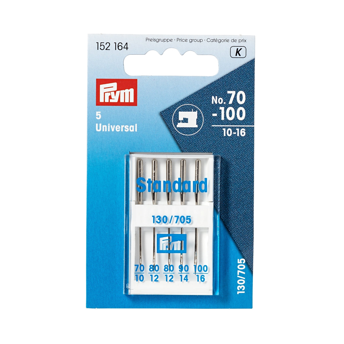 Prym - Universal Sewing Machine Needles (No. 70-100/10-16)