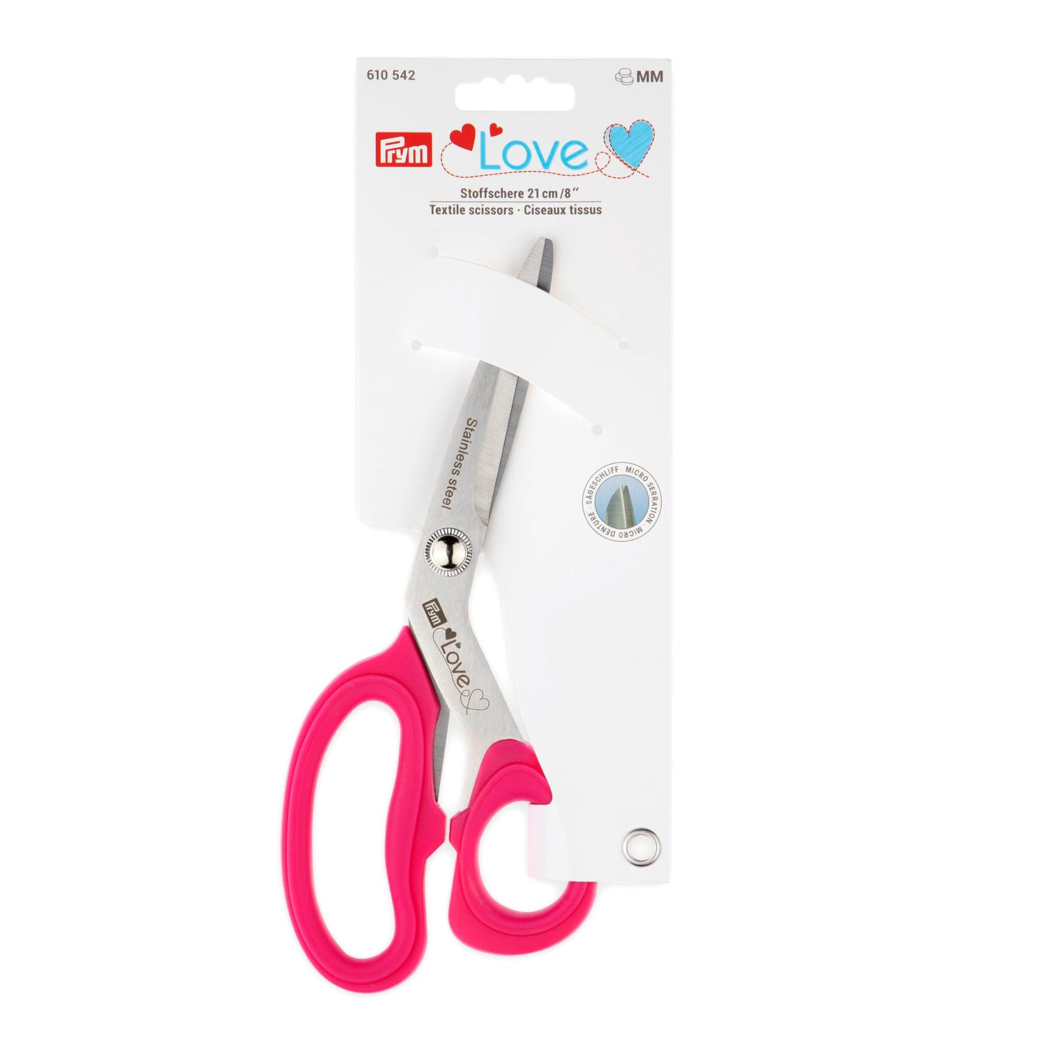 Prym Love - Textile Scissors - Pink (21cm)