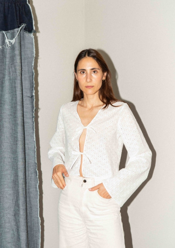 Puff & Pencil - Tie Blouse x Cone Sleeves Pattern