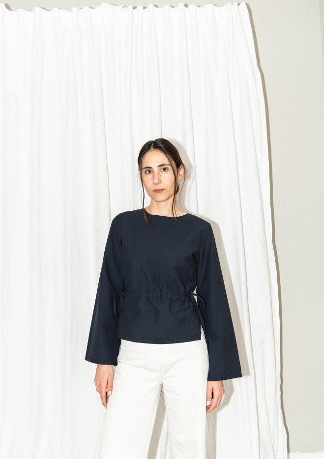 Puff & Pencil - Tie Waist Blouse x Cone Sleeve Pattern