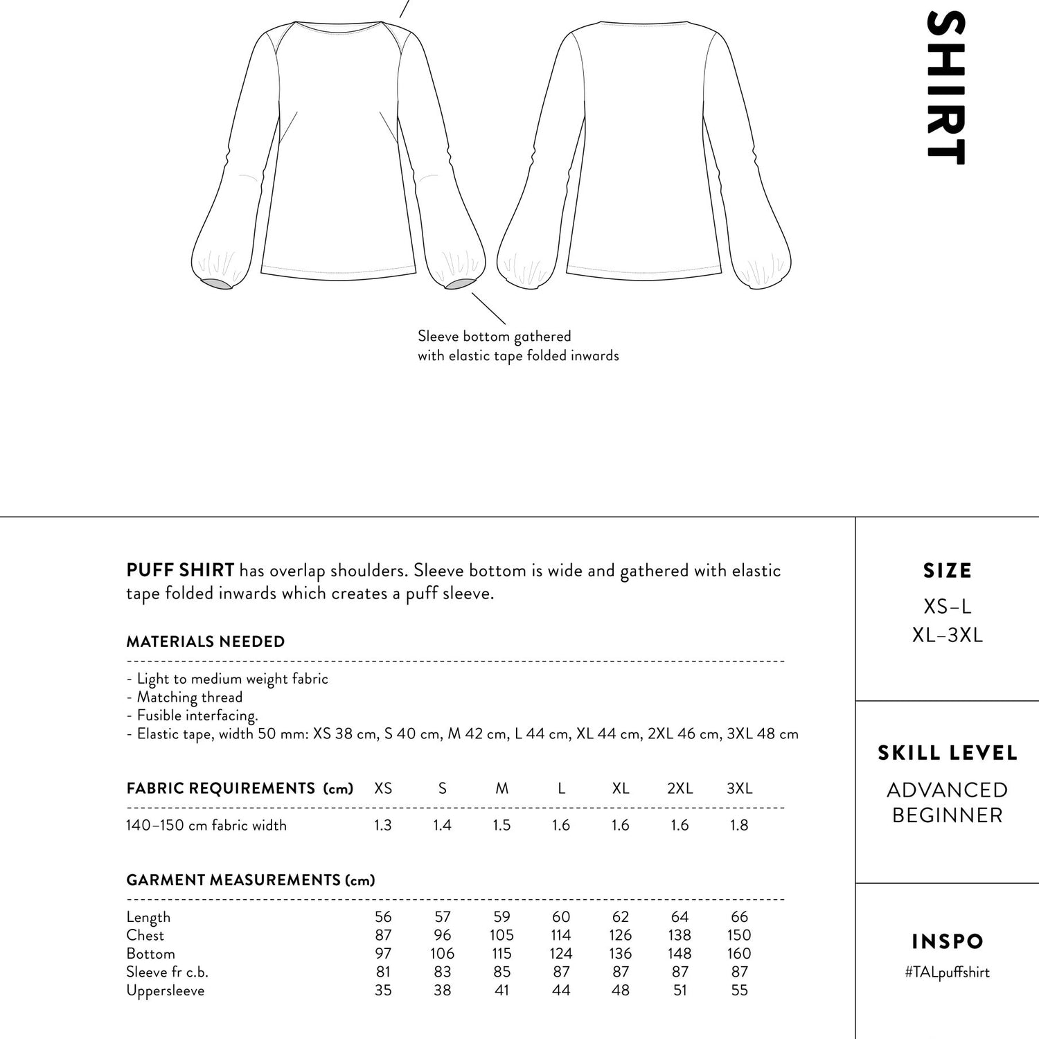 The Assembly Line - Puff Shirt Pattern
