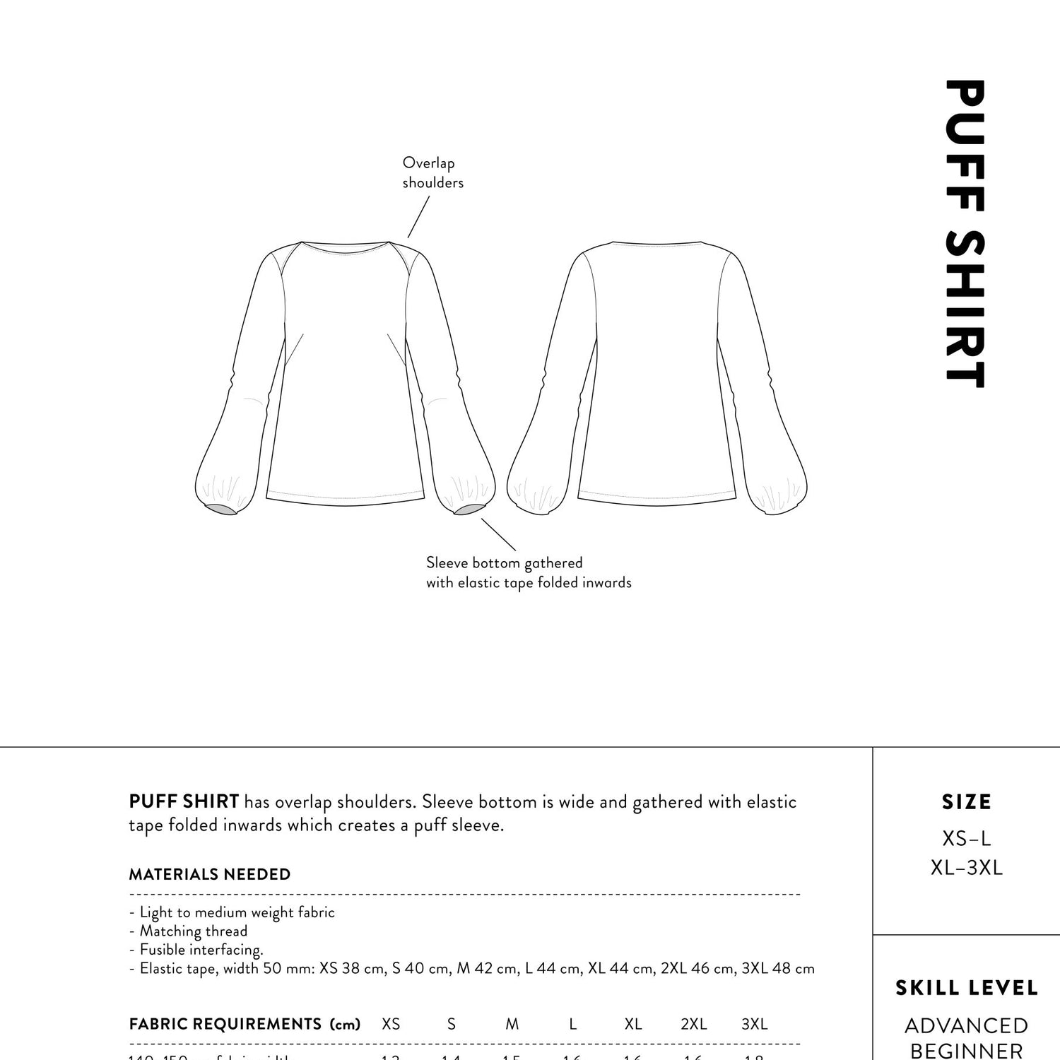 The Assembly Line - Puff Shirt Pattern