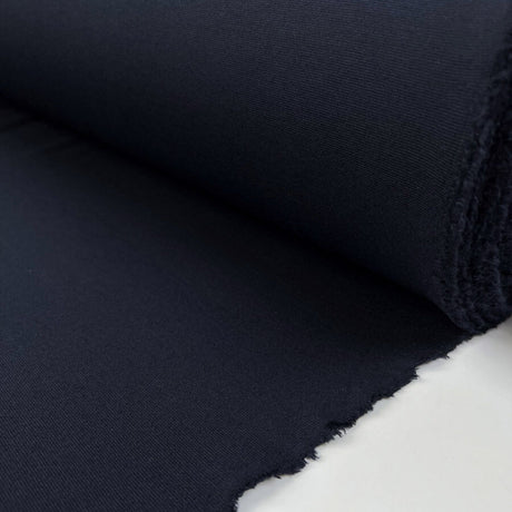 Punto Milano Navy Viscose Elastane Knit Ribbed Jersey Fabric Roll