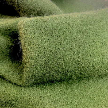Pure Luxury Boiled Wool Moss Boiled Wool Cloth Material Fabric Drape Close Up Fabric Photo