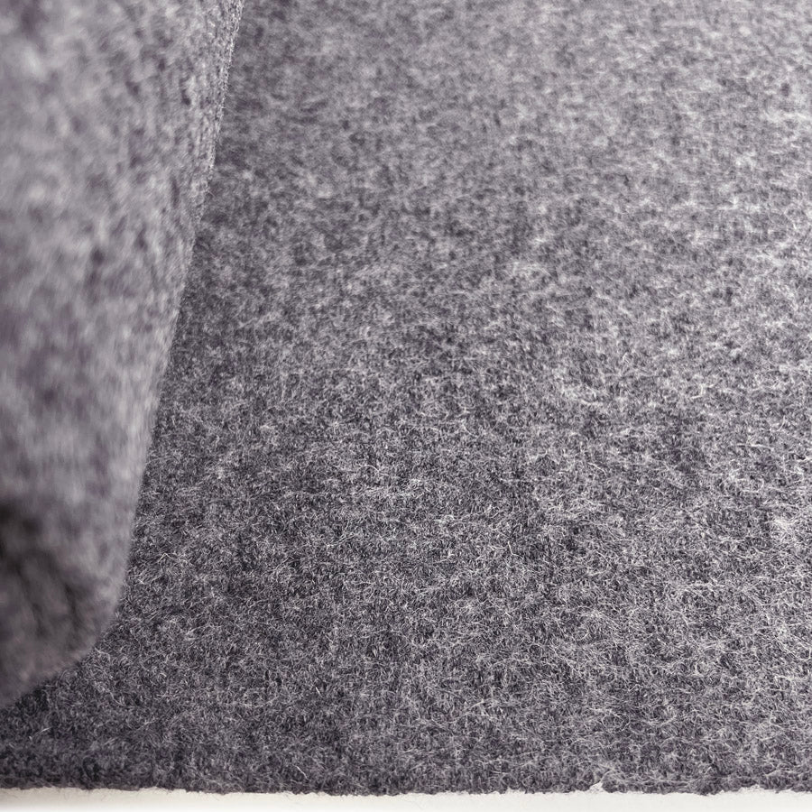 Pure Luxury Boiled Wool Fabric Dark Grey Marl Bolt