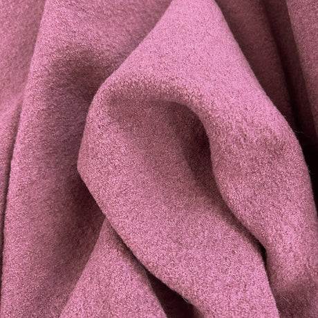 Pure Luxury Boiled Wool Fabric Purple Pink Blush