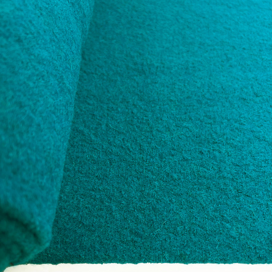 Pure Luxury Boiled Wool Light Blue Fabric Turquoise Bolt