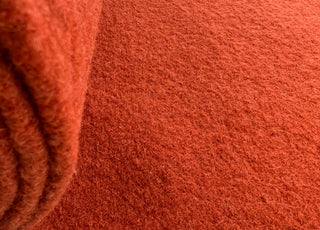 Pure Luxury Boiled Wool Pumpkin Orange Coating Fabric Roll