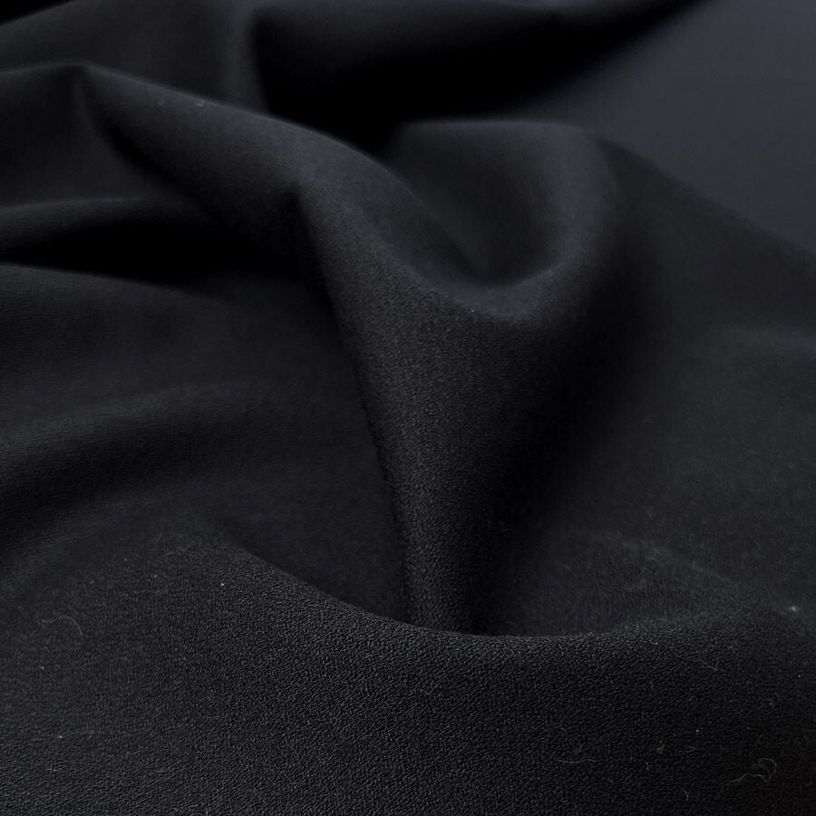 Pure Wool Crepe - Black