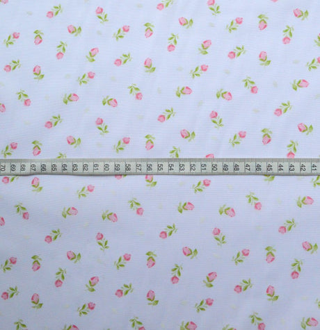 Put The Kettle On Poly Cotton Primrose Pink Fabric S