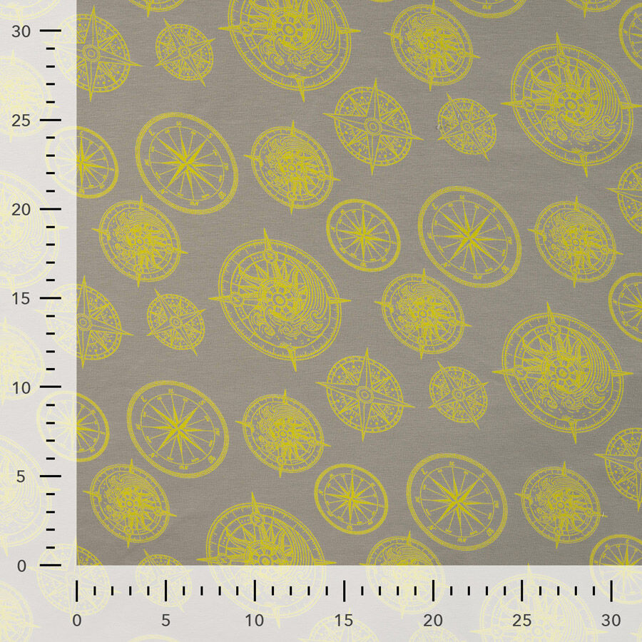 Qjutie - Cotton Jersey - Compass