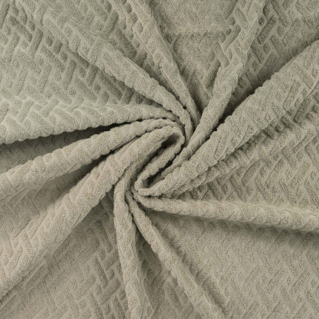 Qjutie Cotton Polyester Jacquard Towelling Fabric Khaki K47060 270 Twist