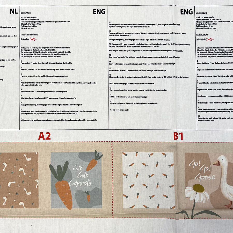 Qjutie - Cotton Poplin - Baby Feelbook Panel