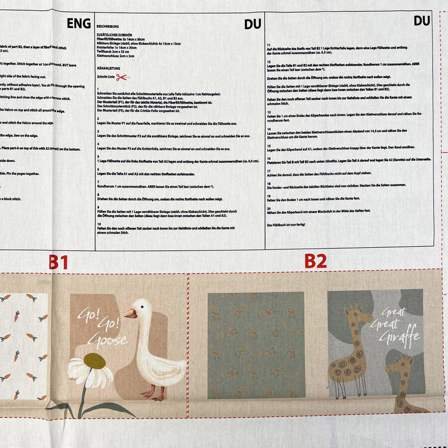 Qjutie - Cotton Poplin - Baby Feelbook Panel