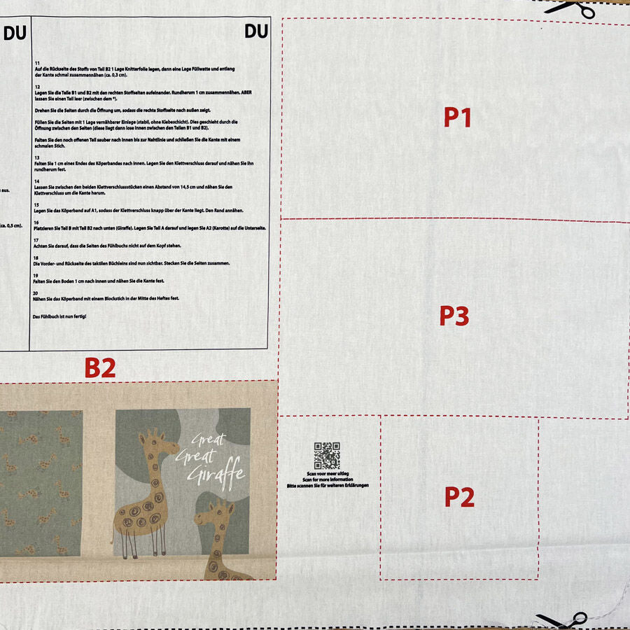 Qjutie - Cotton Poplin - Baby Feelbook Panel