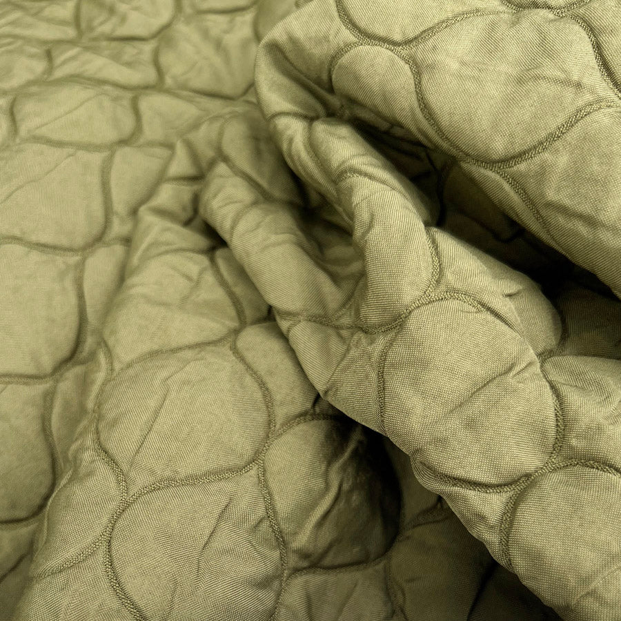 Remnant - Quilted - Coco Stretch - Khaki (1.1m)