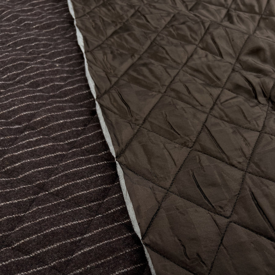 Quilted Wool - Brown Pinstripe