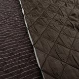 Quilted Wool - Brown Pinstripe