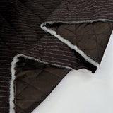 Quilted Wool - Brown Pinstripe
