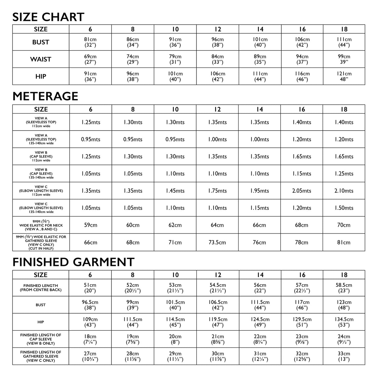 Tessuti - Rae Top Sewing Pattern (UK 6-18)