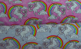 Poplin Print - Rainbow Bright - Pink