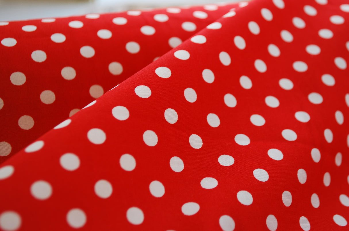 Poplin Print - Wat Spot - Red