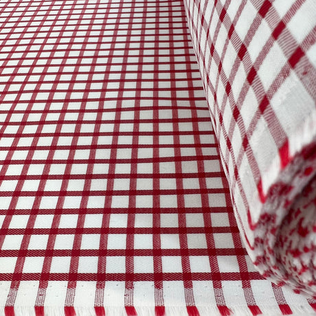 Red And White Checked Cotton Shirting Fabric Bakers Dozen Roll D865E0Fc Fcb0 43E4 Bf98 A0D510B45Bfb