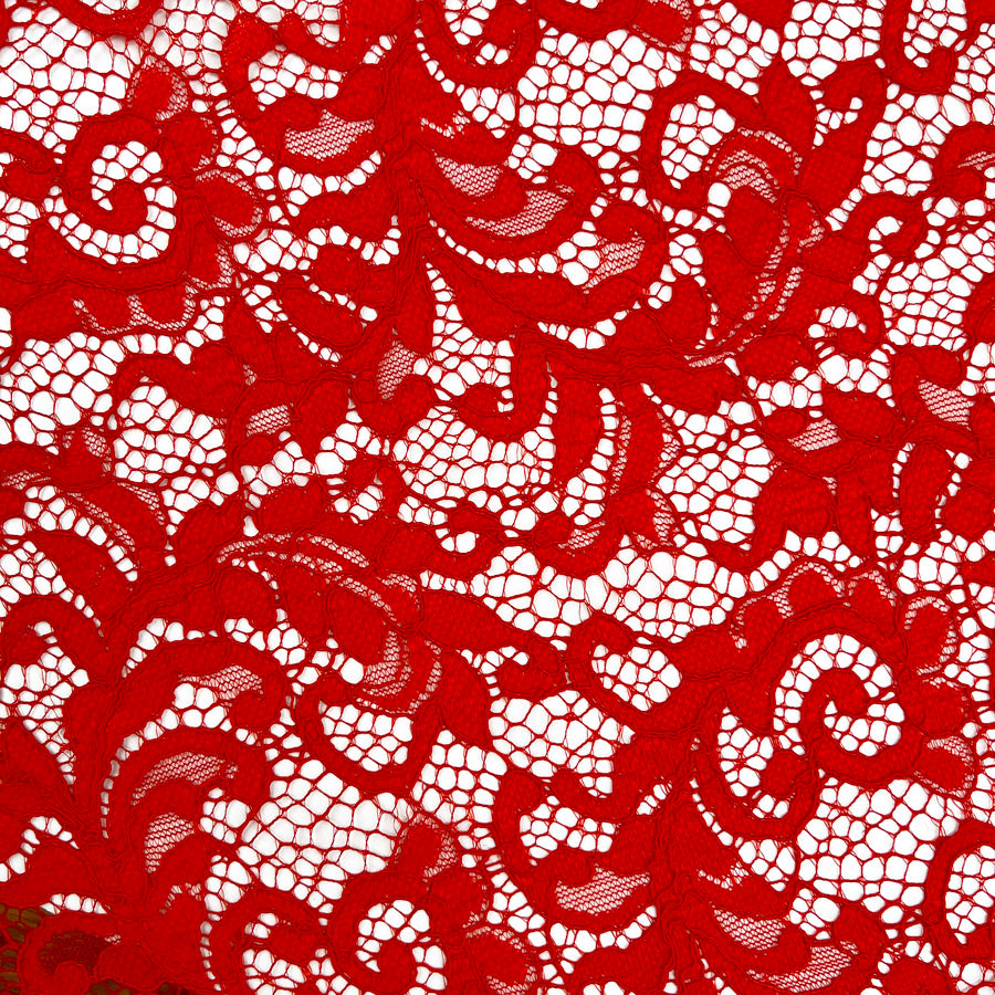 Double Scallop Lace - Scarlet