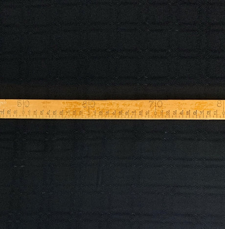 Rickman Black Woollen Suiting Fabric Close Up Cfabric Photo