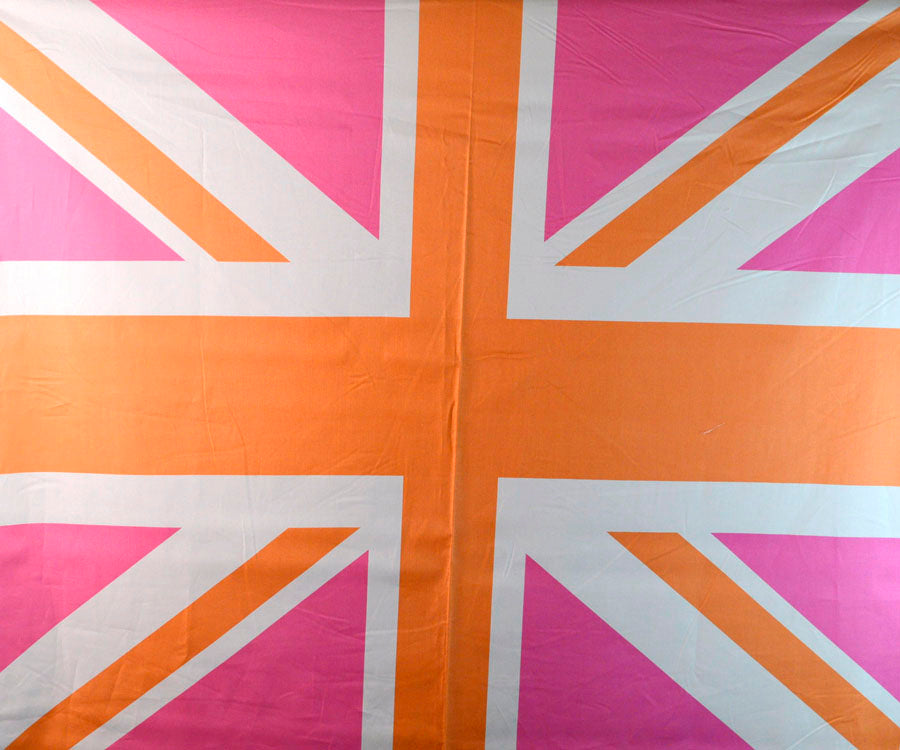 Riley Blake - Union Jack Flag - Pink, Orange & White