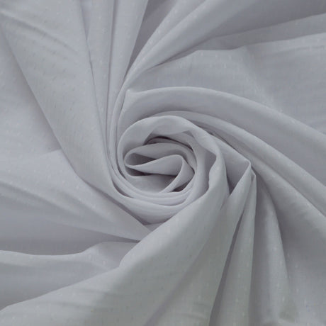Road Narrows White Polyester Cotton Shirting Fabric Cud