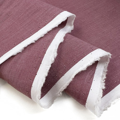 Rossa Wine Made In Italy Pima Cotton Lawn Lightweight Shirting Fabric Fold