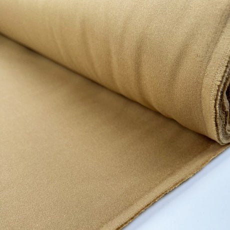 Sabbia Cotton Camel Sand Suede Woven Italian Dress Fabric Roll